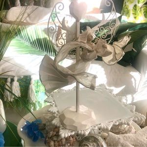 NEW! Sweet Harp Angel With Wings & Heart Topper Stand